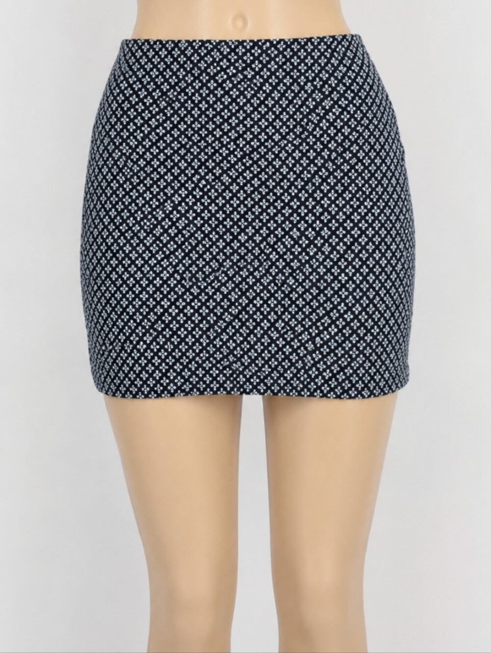 Ann Taylor Skirt Size 8 Navy Mint Geometric Print Pencil Work Office